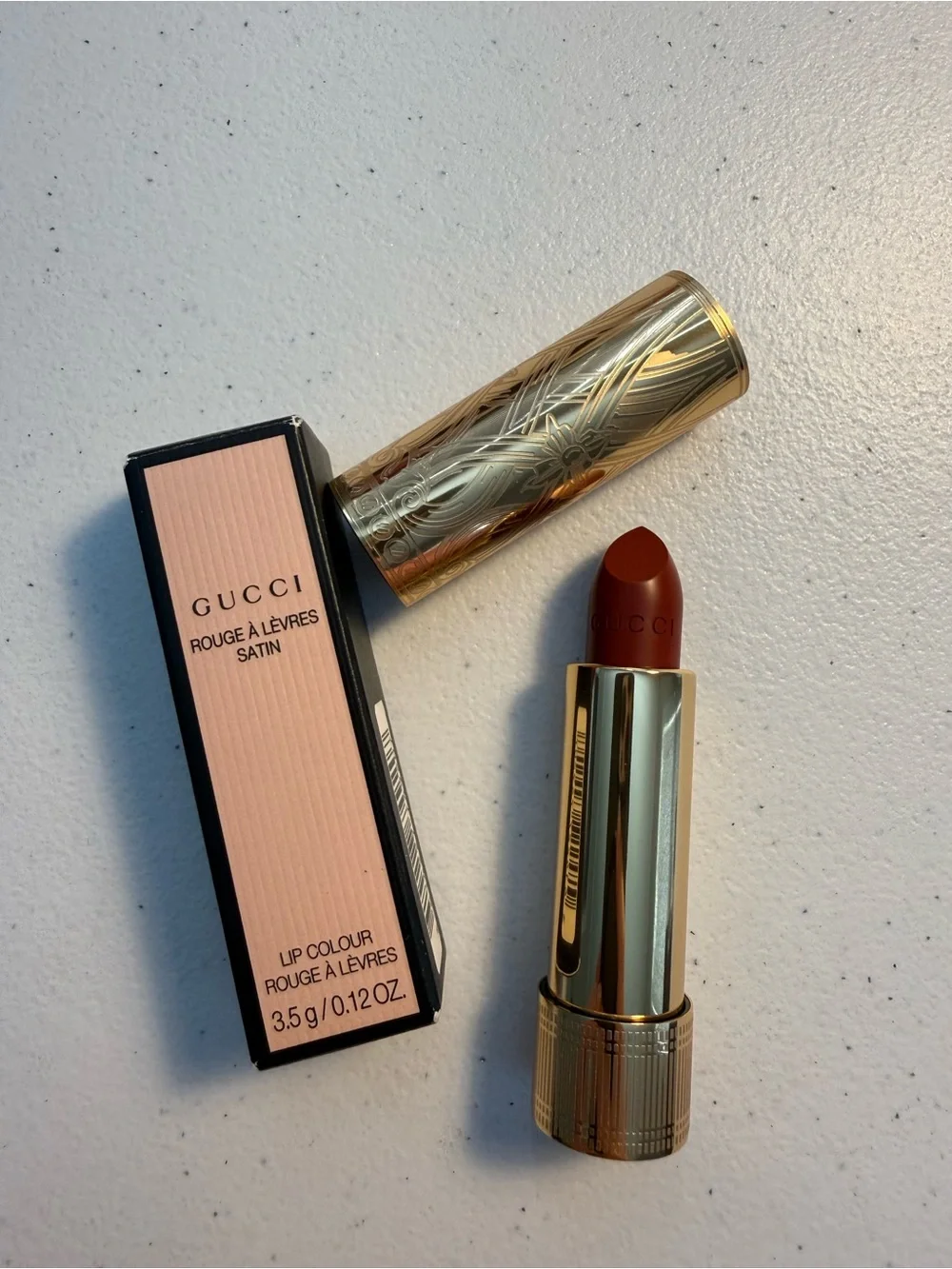 Gucci Rouge à Lèvres Satin Lipstick 505 Janet Rust Brown 3.5g/.12oz